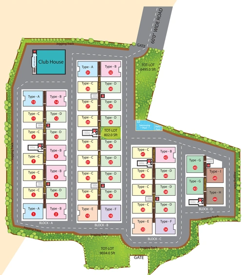 Master Plan of Raghavendras Mirra Panchajanya in Miyapur, Hyderabad - Image 118008