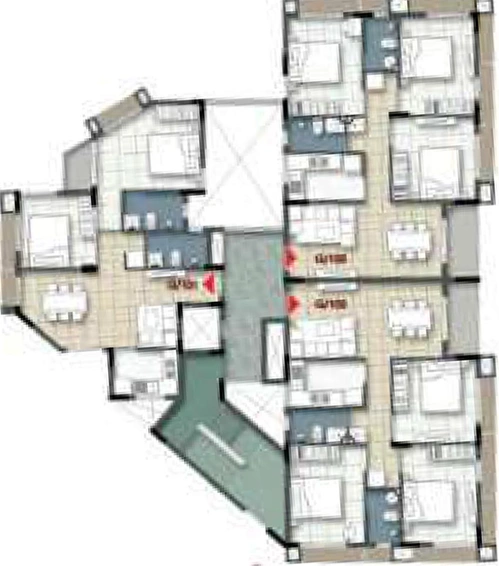 Floor Plan of Acrerise Aura in Trisulia, Bhubaneswar - Image 217597