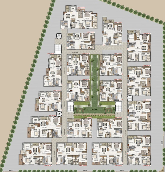 Master Plan of NLC Aroha in Ameenpur, Hyderabad - Image 217621