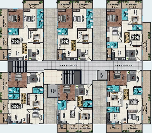 Floor Plan of Sai Keerthi Lake View in Chandanagar, Hyderabad - Image 217646