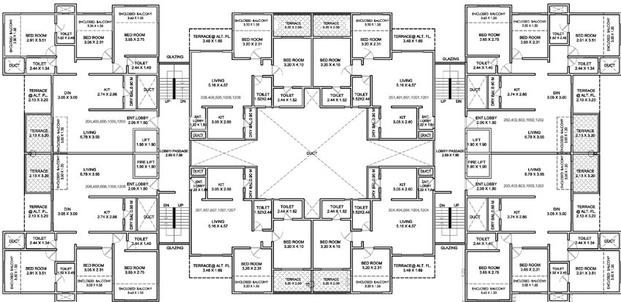 Floor Plan of Kumar Picasso in Hadapsar, Pune - Image 118017
