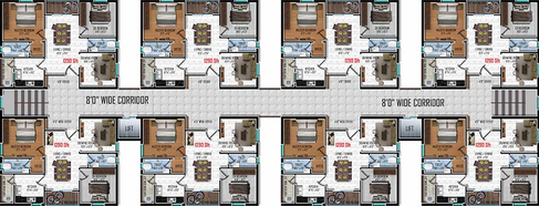 Floor Plan of SR Middle Town in Medachal, Hyderabad - Image 217708