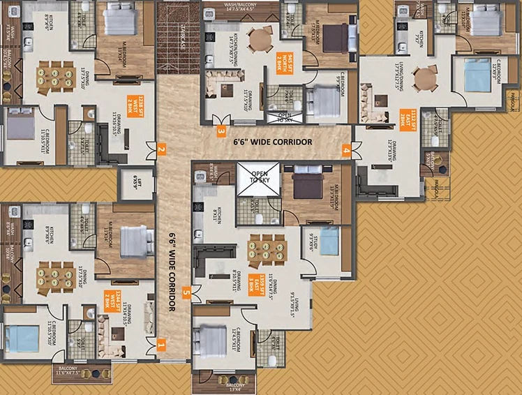 Floor Plan of SV Aravinda in Suraram, Hyderabad - Image 217750