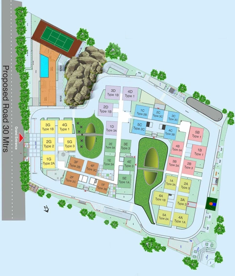Master Plan of Ramky One Kosmos in Nallagandla, Hyderabad - Image 118052