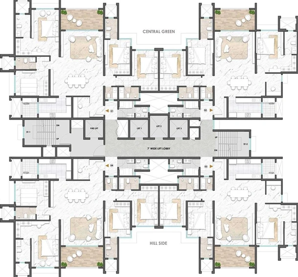 Floor Plan of Lodha Massimo in Baner, Pune - Image 217782