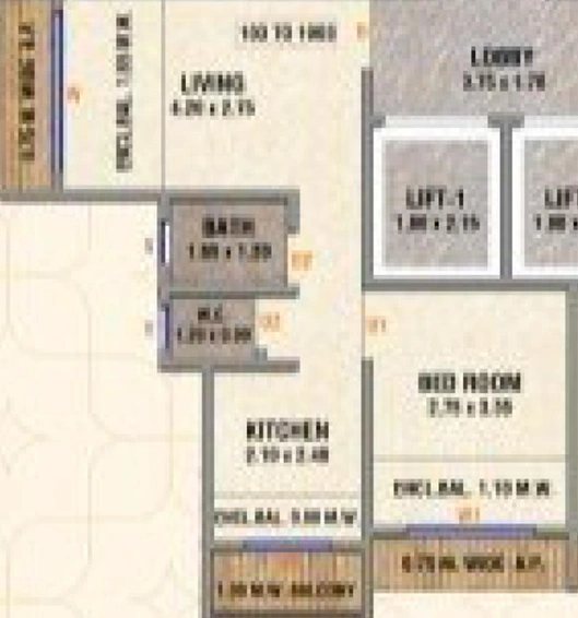 1 BHK Flat in Shri Balaji Classic in Kalyan East, Thane - Image 831217