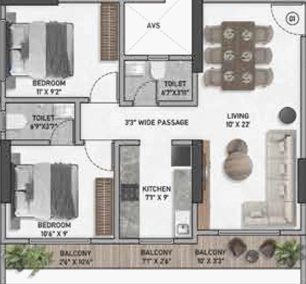 2 BHK Flat in Parsn Shiv Vaibhav in Kurla East, Mumbai - Image 831227