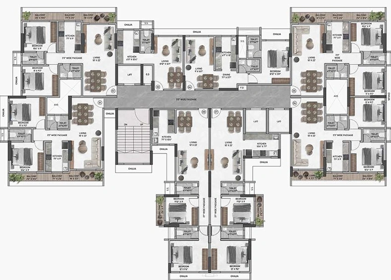 Floor Plan of Parsn Shiv Vaibhav in Kurla East, Mumbai - Image 217822