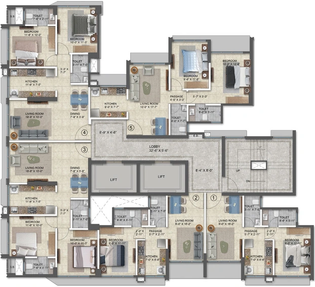 Floor Plan of Arkade Prime in Andheri East, Mumbai - Image 32138