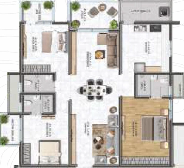 3 BHK Flat in Aaditri Everest in Ameenpur, Hyderabad - Image 831252
