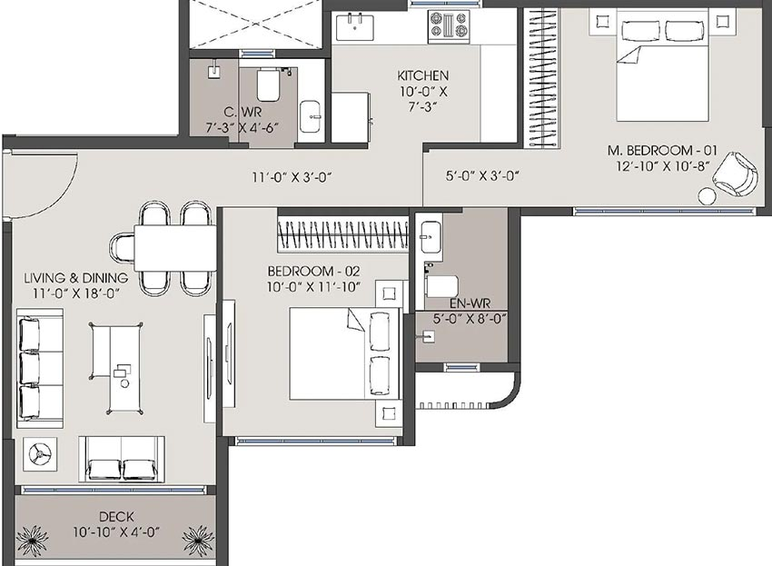 2 BHK Flat in MICL Jade Park in Vile Parle West, Mumbai - Image 831254