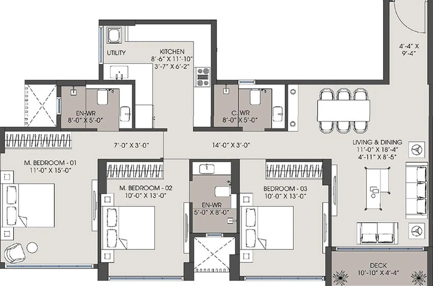3 BHK Flat in MICL Jade Park in Vile Parle West, Mumbai - Image 831258