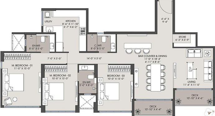 3 BHK Flat in MICL Jade Park in Vile Parle West, Mumbai - Image 831259