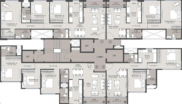 Floor Plan of MICL Jade Park in Vile Parle West, Mumbai - Image 217951