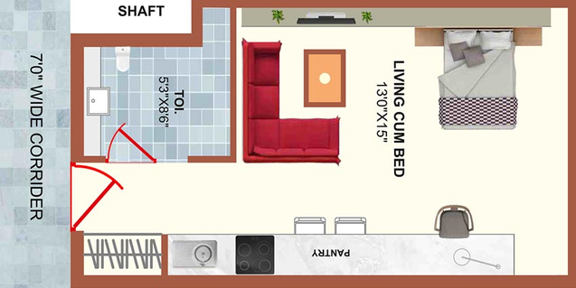 1 BHK Flat in Arck ARD Continental in Yadagirigutta, Hyderabad - Image 831268