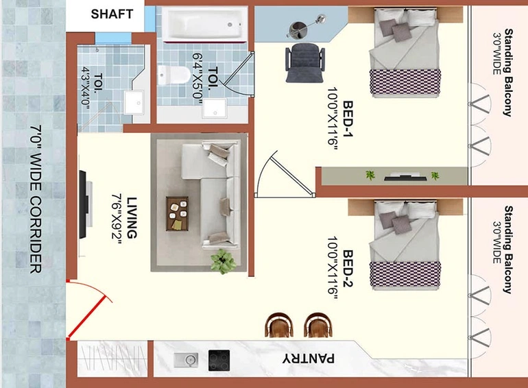 2 BHK Flat in Arck ARD Continental in Yadagirigutta, Hyderabad - Image 831269