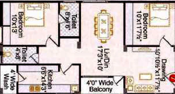 2 BHK Flat in ARK Homes in Bolarum, Hyderabad - Image 831271