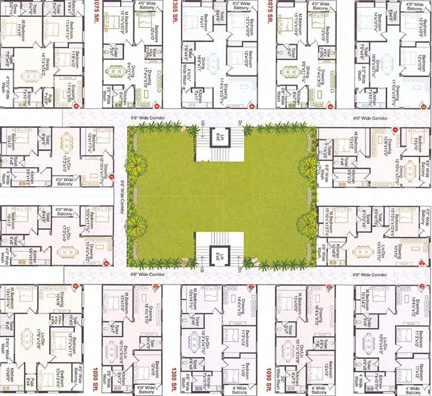Floor Plan of ARK Homes in Bolarum, Hyderabad - Image 218016