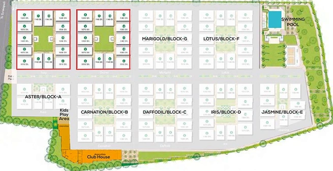 Master Plan of ARK Homes in Bolarum, Hyderabad - Image 218015