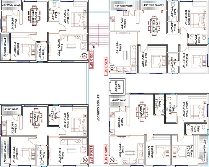 Floor Plan of BRC Hemadurga Lakshmi Soudham in Puppalaguda, Hyderabad - Image 218041