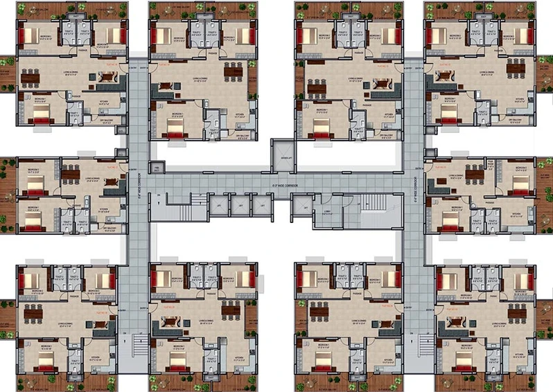 Floor Plan of BRC Hemadurga Sivahills in Manikonda, Hyderabad - Image 218061