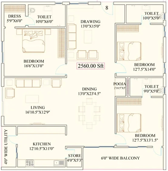 3 BHK Flat in Subishi Gowthami Residential in Kompally, Hyderabad - Image 765752