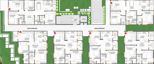Floor Plan of GoldFish Vyoma in Gachibowli, Hyderabad - Image 218184