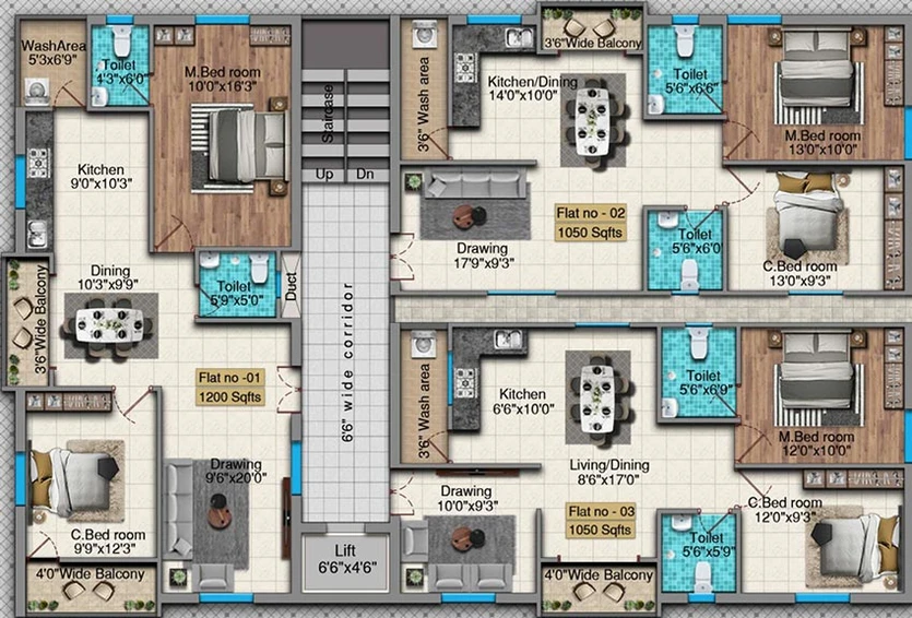 Floor Plan of Sreenidhi Nityanirmala in Bachupally, Hyderabad - Image 218254