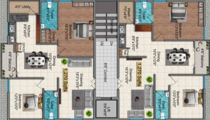 Floor Plan of Sreenidhi Navaneetha Chora in Bachupally, Hyderabad - Image 218270