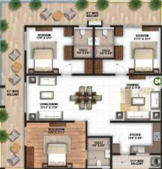 1 BHK Flat in Pragathi Green Woods in Bowrampet, Hyderabad - Image 831386