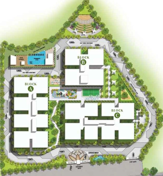 Master Plan of Pragathi Green Woods in Bowrampet, Hyderabad - Image 218359