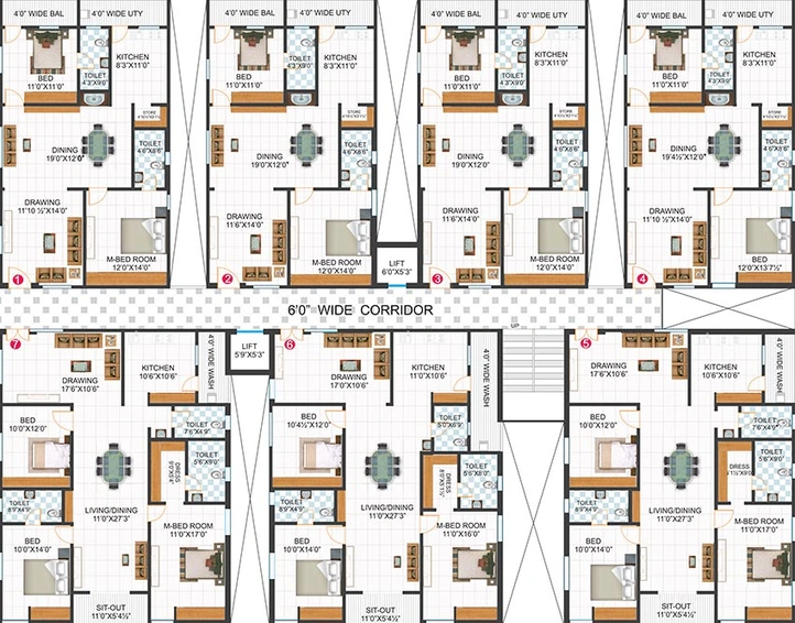 Floor Plan of Pratyusha Hill View in Peeramcheru, Hyderabad - Image 218370