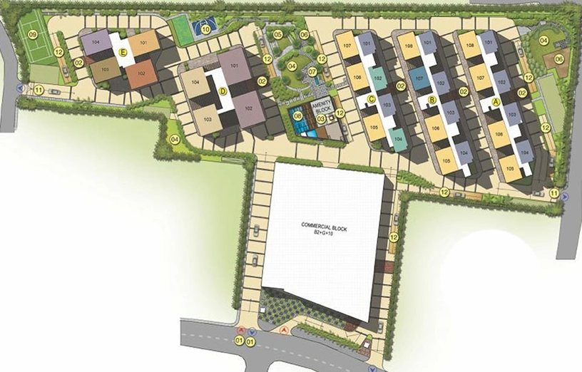 Master Plan of Sattva Necklace Pride in Secunderabad, Hyderabad - Image 218441