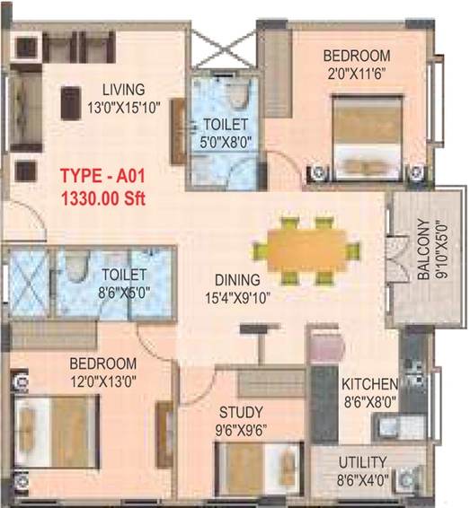 3 BHK Flat in Malibu Rising City in Channasandra, Bangalore - Image 831424