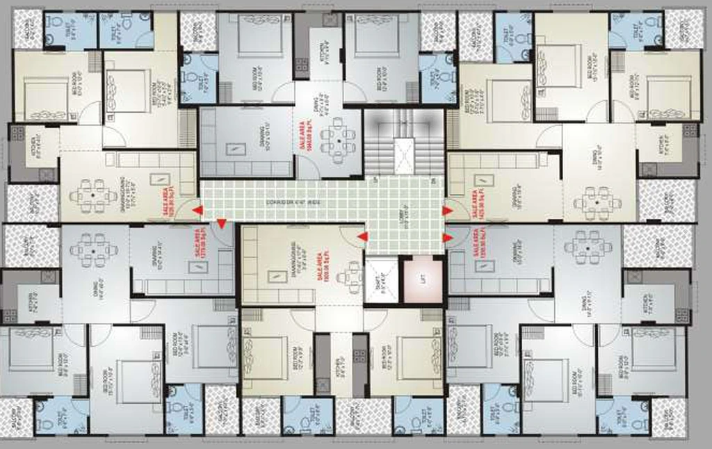 Floor Plan of Somya Sky Crown in Jagatpura, Jaipur - Image 118466