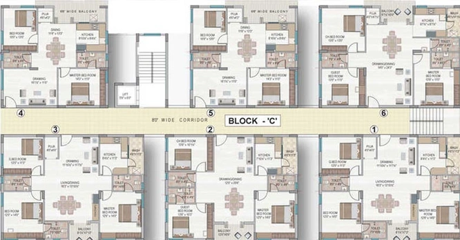 Floor Plan of Ace Ajanta in Bandlaguda Jagir, Hyderabad - Image 218549