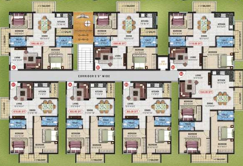 Floor Plan of Ncn Crystal in Whitefield, Bangalore - Image 218634