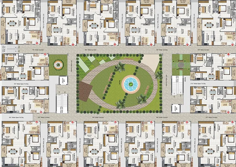 Floor Plan of Aditya Elegance in Nallagandla, Hyderabad - Image 218648