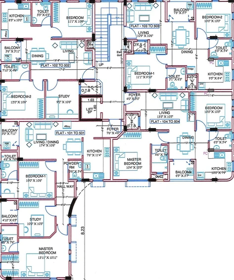 Floor Plan of Ramaniyam Akshayam in KK Nagar, Chennai - Image 218662