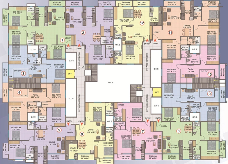 Floor Plan of Nishant Prime in Whitefield, Bangalore - Image 218644