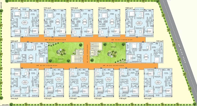 Master Plan of Alekhya Bamboo Grove in Hafeezpet, Hyderabad - Image 218668