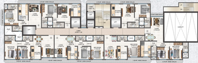 Floor Plan of Shiddhivinayak Omkaar Solitaire in Vikhroli East, Mumbai - Image 29917