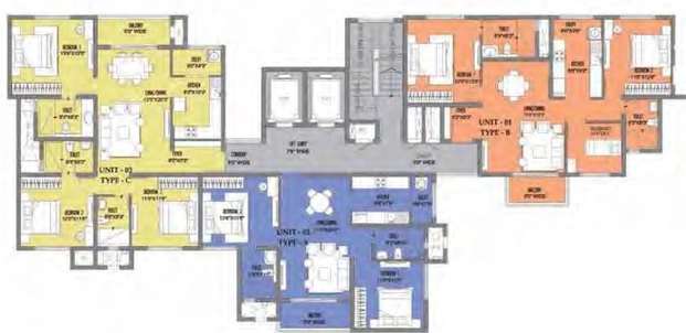 Floor Plan of Prestige Fontaine Bleau in Whitefield, Bangalore - Image 218722