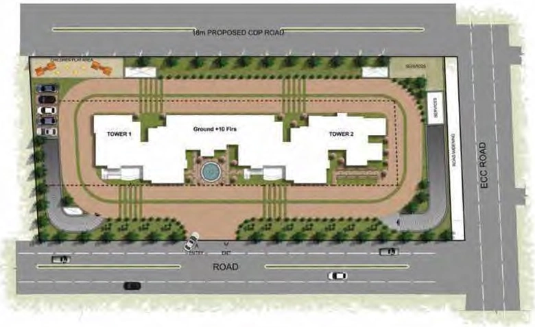 Master Plan of Prestige Fontaine Bleau in Whitefield, Bangalore - Image 218723