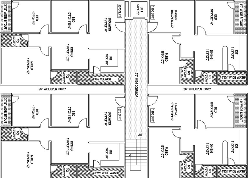 Floor Plan of Sri Rangas Nandanam in Pragathi Nagar, Hyderabad - Image 218763