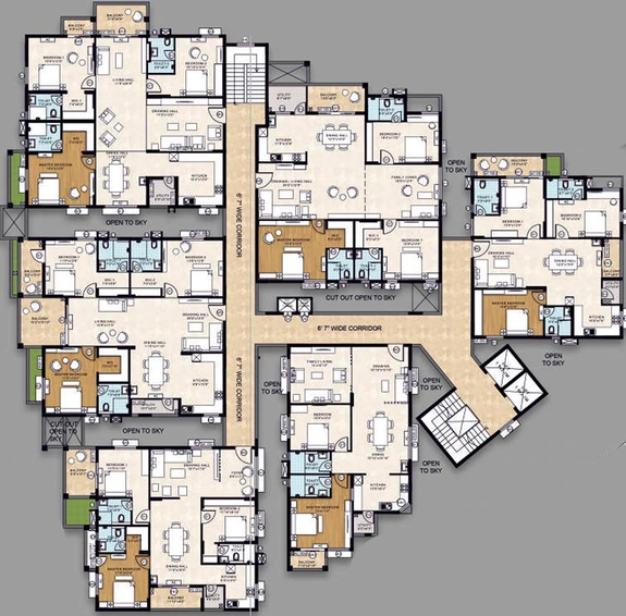 Floor Plan of Empire Urbana in Nanakramguda, Hyderabad - Image 218806