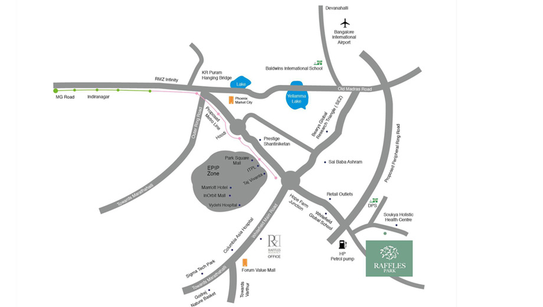 Floor Plan of Raffles Park Villas in Whitefield, Bangalore - Image 218786