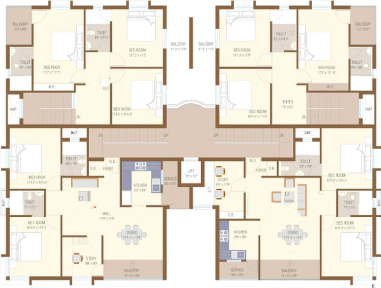 Floor Plan of Anmol Casurina in Sholinganallur, Chennai - Image 218830