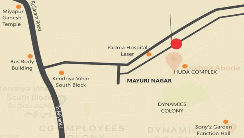Location of Eco Krishna Abode in Miyapur, Hyderabad - Image 218818