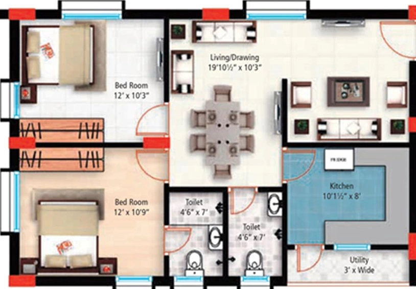 2 BHK Flat in Hivision Serene in As Rao nagar, Hyderabad - Image 831551